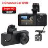 HD 1080P 3-Lens Inside Vehicle Dash Cam Dashcam Camcorder Car DVR 3 Channel DVRs Recorder Video Registrator Three Way Camera