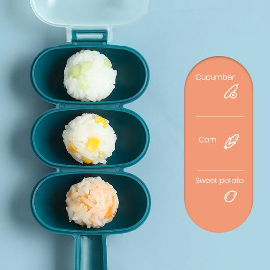 Форма для рисовых шариков для суши, сферическая форма для онигири с антипригарным покрытием, набор для приготовления фрикаделек, простой набор для приготовления суши для всей семьи