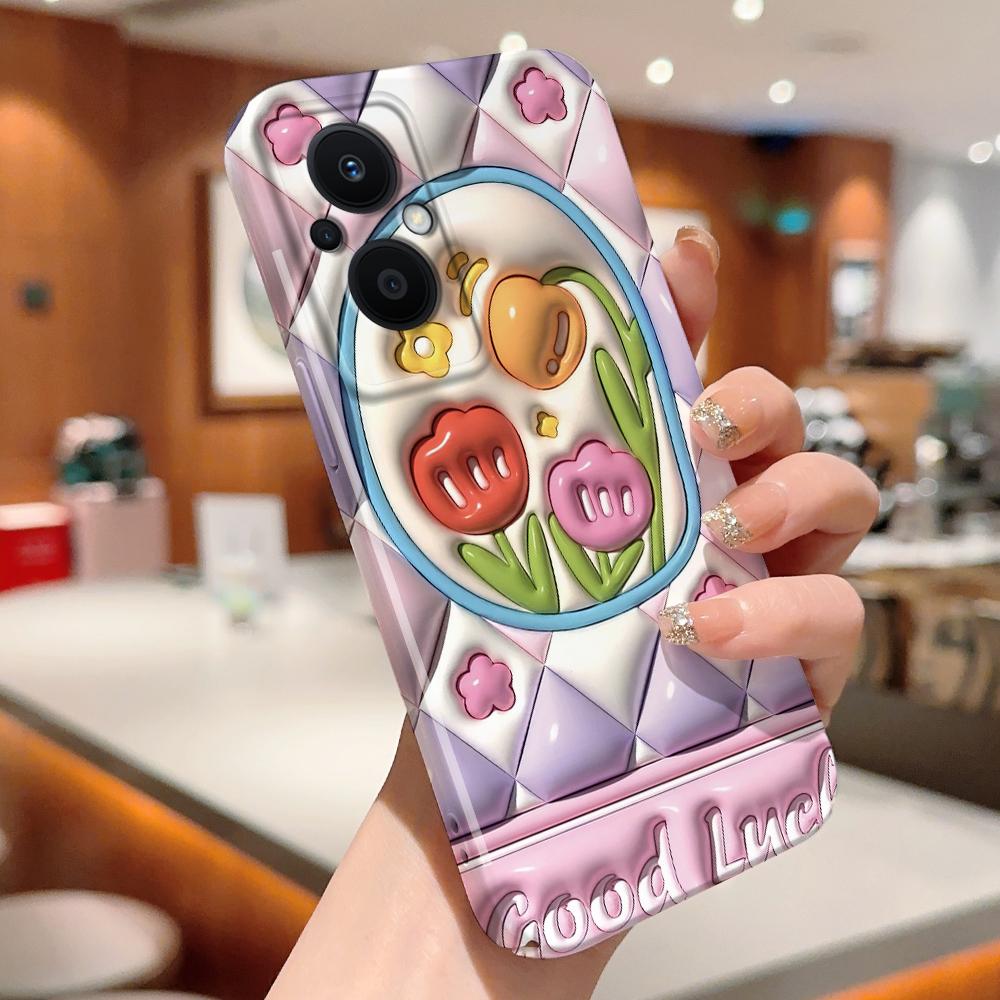 Универсальный чехол для телефона с пленкой, мультяшный модный дизайн, твердый корпус, полное покрытие камеры, противоударный защитный чехол для OPPO Realme OnePlus Infinix Tecno