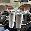 1 шт. Стакан с ручкой и крышкой с трубочкой, герметичный стакан с вакуумной изоляцией для воды для дома, офиса или автомобиля, многоразовый стакан