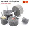 5Pcs 6mm 1/4" Shank Polishing Wheel 20/25/30/40/50mm Sharpening Head Durable Grinding Head