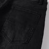Men's Broken Jeans Patch Jeans High Street Tide Men Slim Small Leg Trousers Jeans Black Jeans