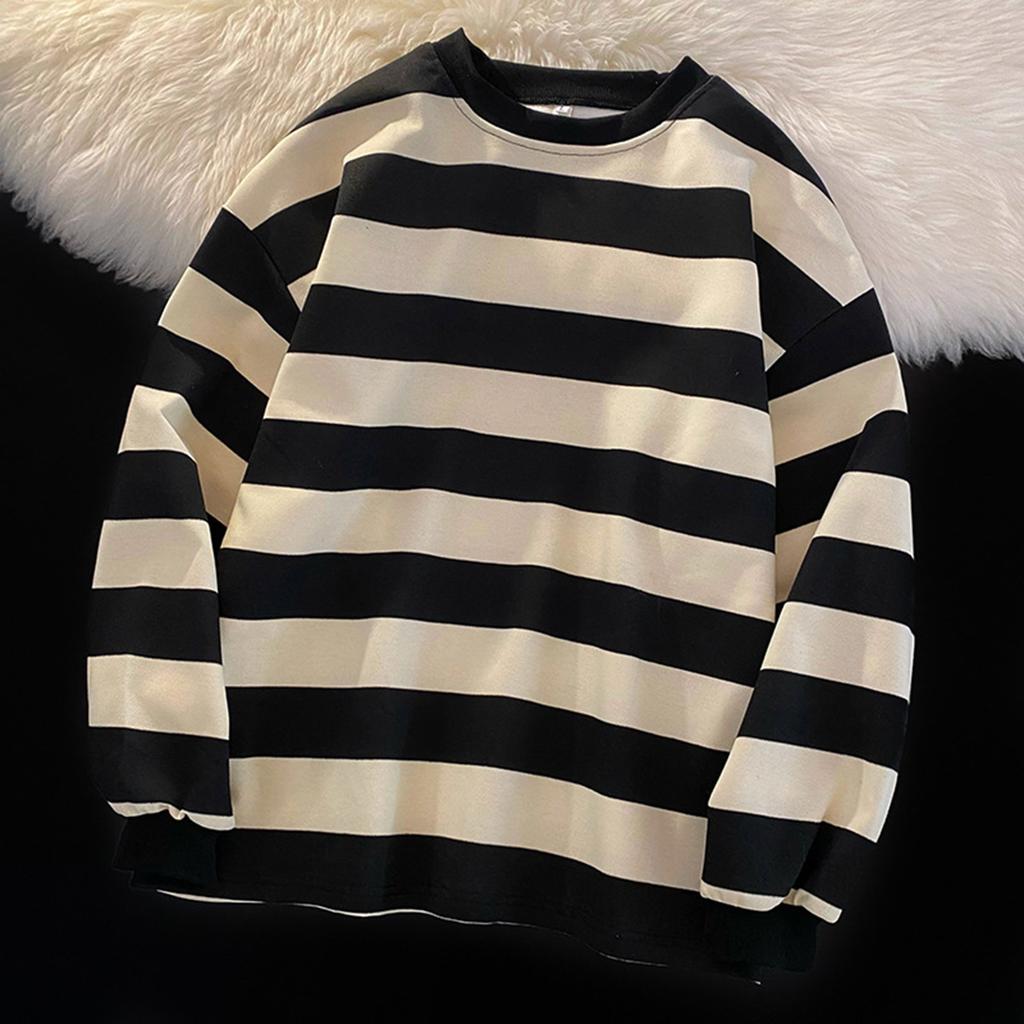 Женская весенняя полосатая длинная толстовка с люрексом, свободный верх