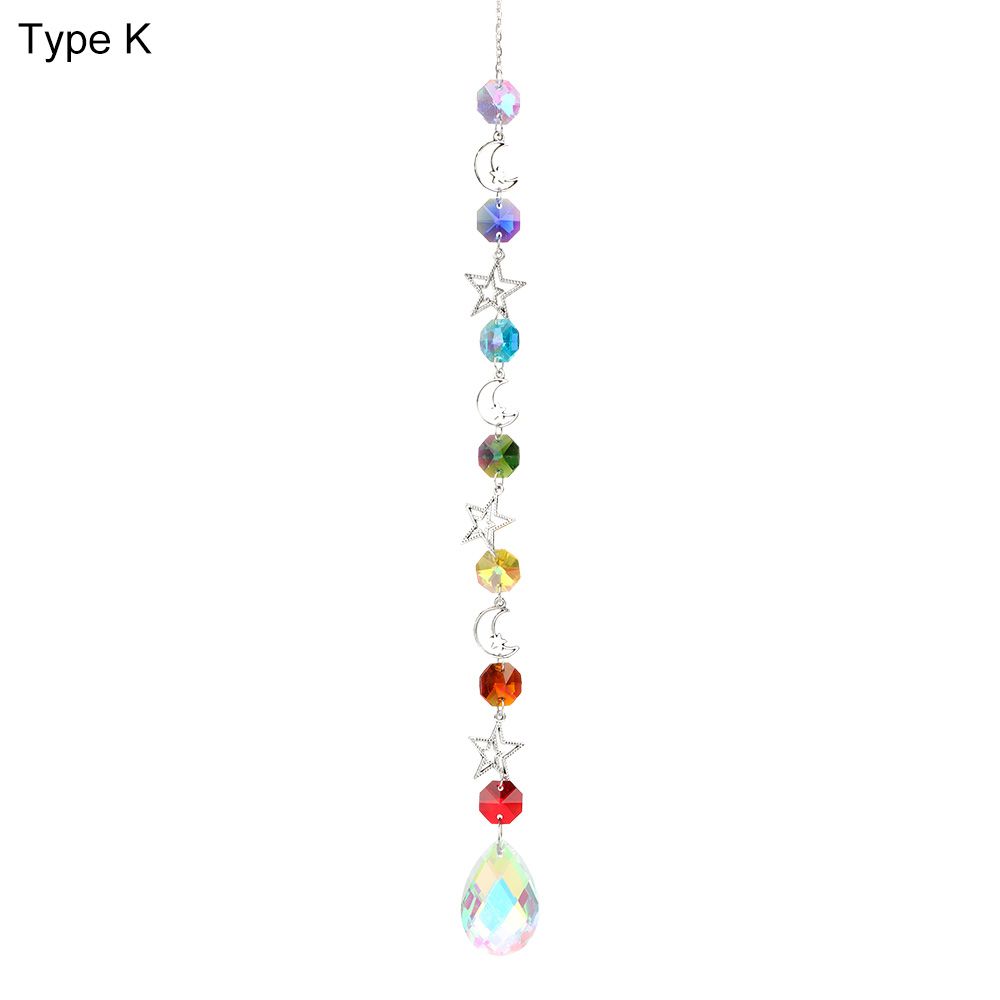 Ornament Curtains Embellishment Hanging Prisms Pendant Star Moon Crystal Wind Chime Sun Catcher