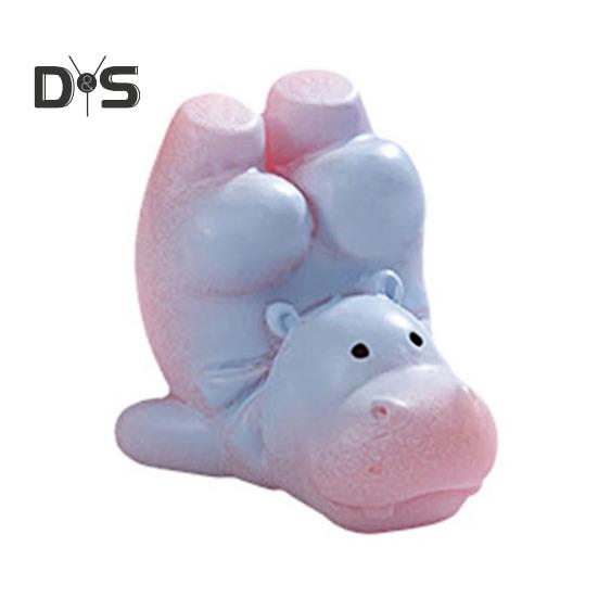 Миниатюрная фигурка бегемота, мини-мультяшный бегемот, украшение своими руками, микропейзаж, сказочный сад, животное, смоляная статуэтка, украшение