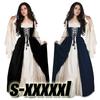 Women Vintage Style Women Medieval Long Sleeve Gothic Dress Floor Length Cosplay Dress Retro Long Gown Dress