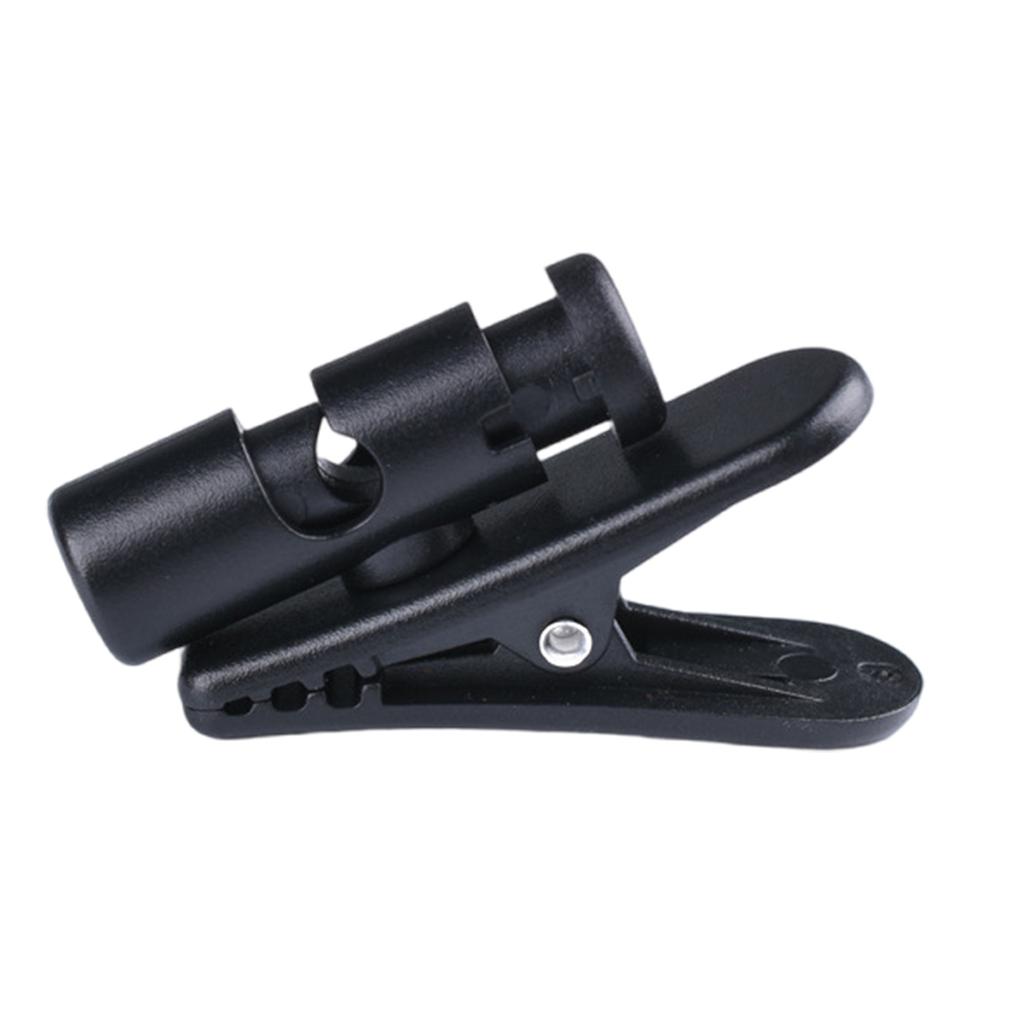 Rotatable Earphone Wire Clip Secure Cable Attachment To Clothing Black Headset Cord Organiser 360 Degree Rotation