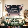Party Backdrop Birthday Pink Photo Booth Background Front Door Decor