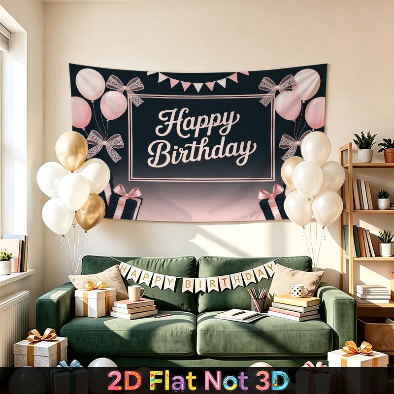 Party Backdrop Birthday Pink Photo Booth Background Front Door Decor