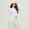 Fashion design sense, segmented base shirt for women, 2026 spring interior, long sleeved versatile top for women