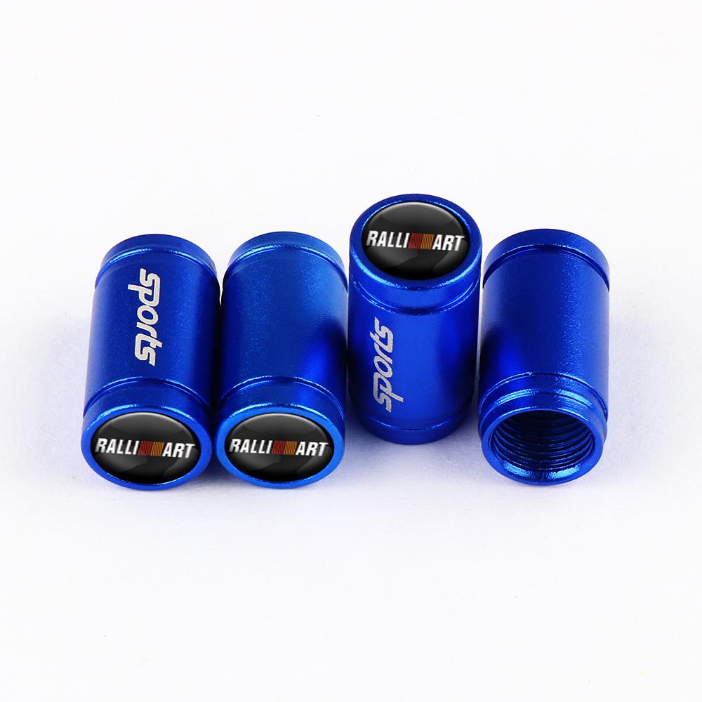 4PCS Car Valve Cap Tires Wheels Dust Covers Car Styling For Mitsubishi Ralliart Space Star Lancer Outlander Xl Eclipse Cross Asx