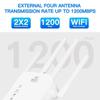 Беспроводной повторитель Wi-Fi 1200 Мбит/с, удлинитель Wi-Fi 2,4G/5 ГГц, двухдиапазонный усилитель сигнала, гигабитный усилитель Wi-Fi дальнего действия