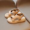 Summer Sandals Fashion Simple New Girl Shoes Anti Slip Soft Comfort Casual Child Sandals Roman Cross Beach Shoes High Quality