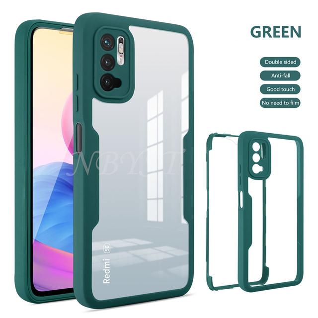 Двойной защитный чехол из ПЭТ-пленки HD для Xiaomi 12T 11T Mi 11 Lite NE 5G POCO X4 Redmi 10C Note 11E 11s 10s Pro 360, защитный чехол для всего тела