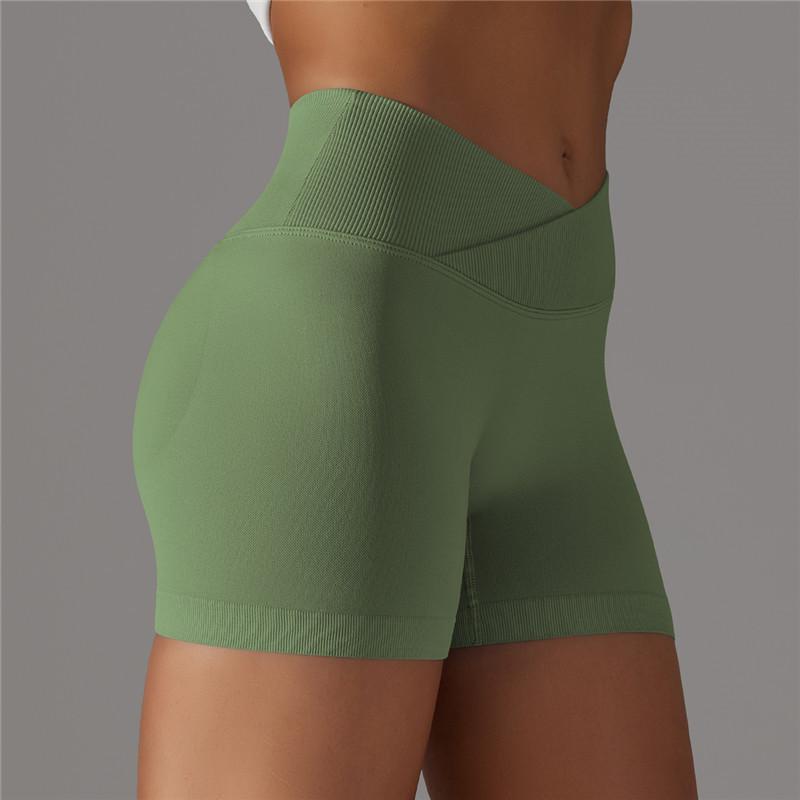 High Waist Yoga Shorts Woman Gym Tights Fitness Elastic Breathable Hip Lifting Sports Shorts