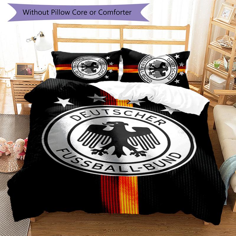 3pcs DFB Design Cover Set - HD Printed Bedding with 1 Cover and 2 Pillowcases - Perfect for Home and Dorm Decor