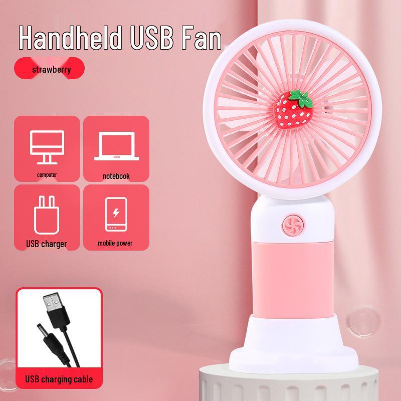 Перезаряжаемый USB мини-вентилятор: Портативный ручной и настольный стенд, идеальный подарок для студента