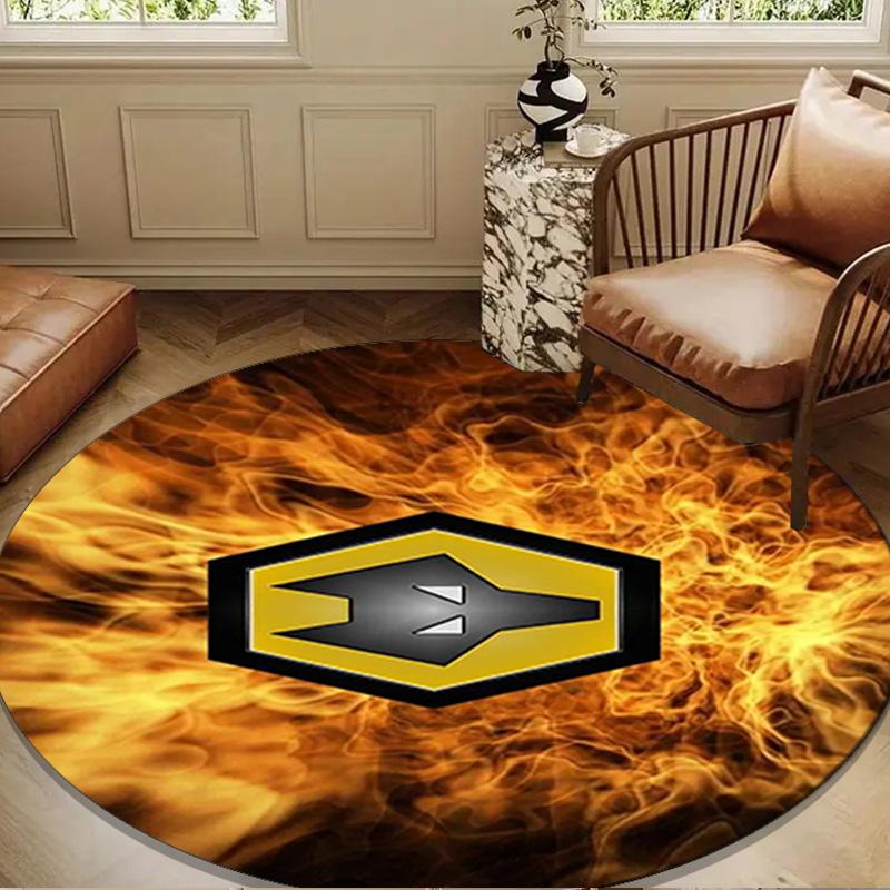 1PC rug Wolves Team Emblem Round mat Home Decor, Chair rug For livingroom,Bedroom, doormat home decor Birthday Gift Christmas Gifts