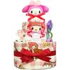 KanonBabys Diaper Cake for My Baby Shower 2 S 3001 Girls, Melody, Gift, Tier, Size,