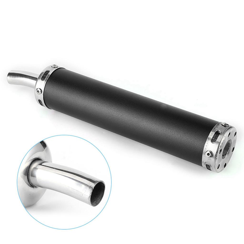 Stainless Steel Exhaust Muffler Silencer 20mm0.8in Modified Parts for 2 Stroke MotorcycleBlack