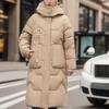 Женская новая зимняя парка с капюшоном, хлопковая куртка, женская куртка средней и длинной длины выше колена, толстый пуховик, хлопковая куртка, женское пальто