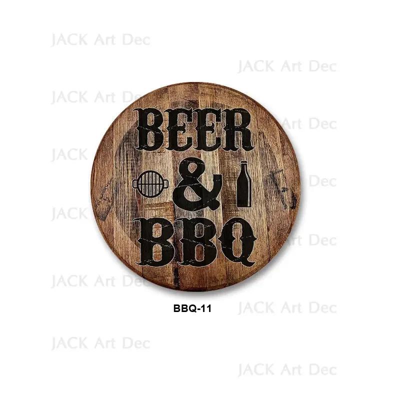 BBQ Zone Metal Sign Vintage Dad`s BBQ Yard Outdoor Party Decoration Plate Retro Barbecue Rules Slogan Metal Signs