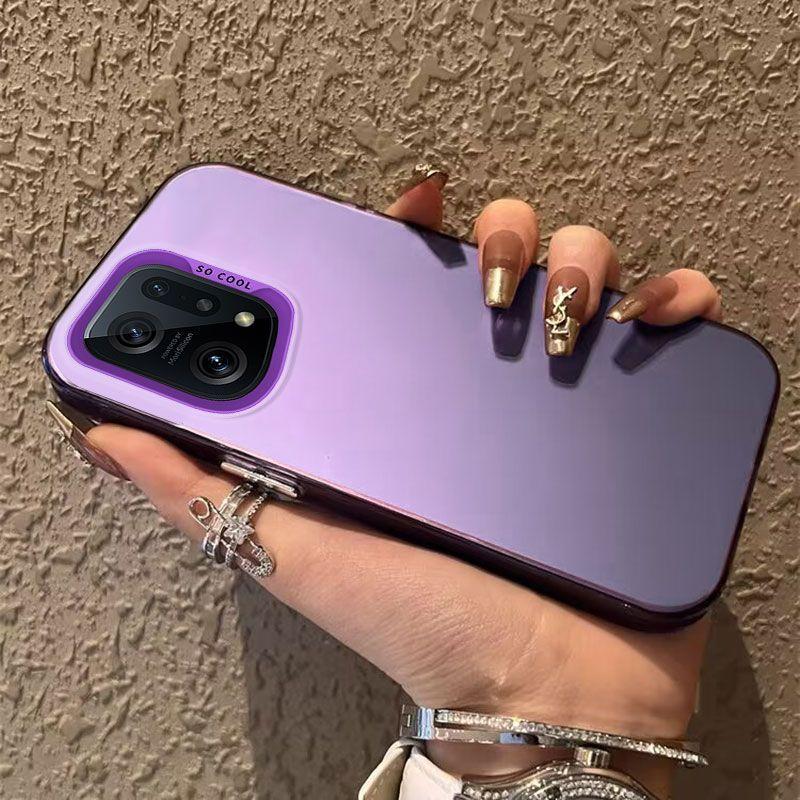 Чехол для телефона Oppo Find X5 OPPO PFFM10, CPH2307, матовый лазерный цветной бампер, защитный противоударный чехол