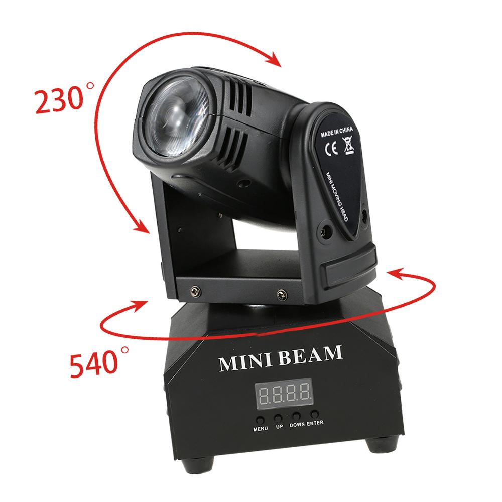 Светодиодная лампа Lixada со сценическими эффектами, общая мощность 50 Вт, вращающаяся подвижная головка, DMX512, звуковая активация, главный-подчиненный