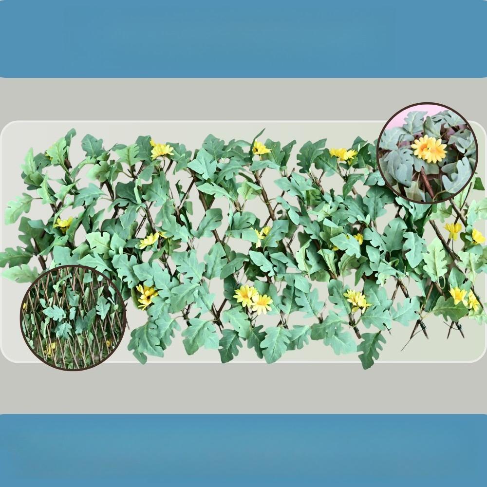 1 шт. Имитация зеленых растений, цветов, зеленых листьев, забор, садовое украшение, пластиковый телескопический забор