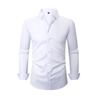 Men's Fashion Stretch Shirt: Crease-Resistant Plain-Coloured Long-Sleeved Business Shirt – Lightweight Men's Shirt