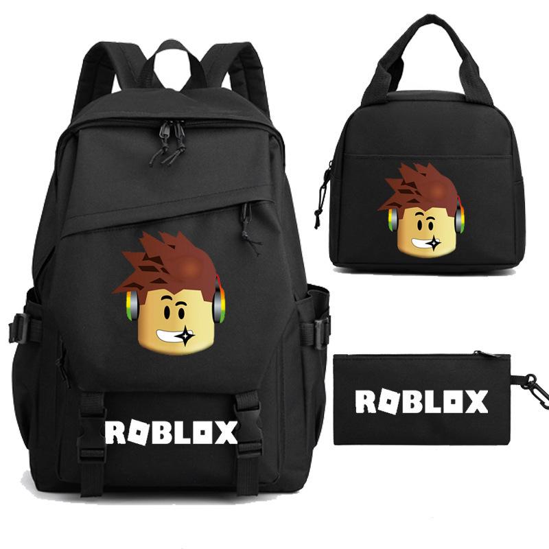 Roblox Game Men'S And Women'S Backpacks, Student School Bags, Lunch Bags, Pencil Bags, Three-Piece Sets, Computer Bags, Large-Capacity Batches