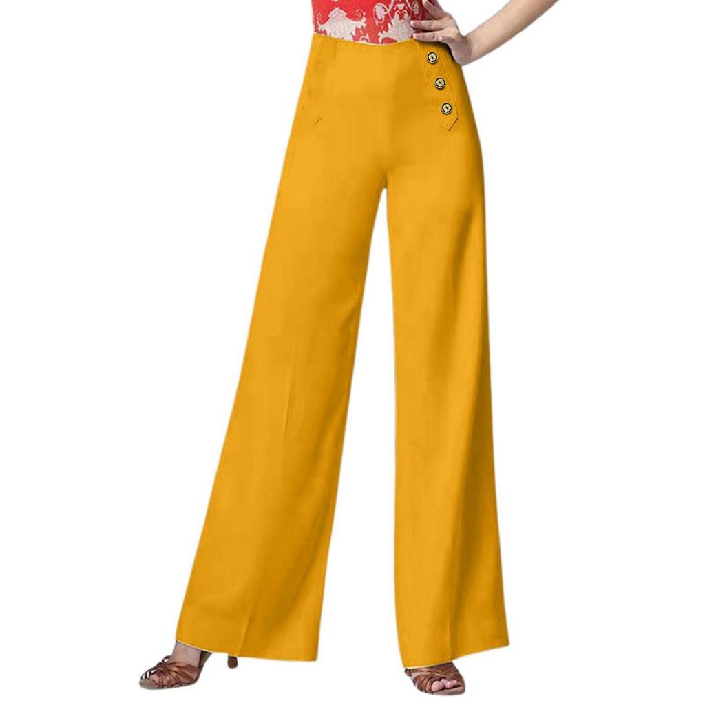 Women's Cotton And Hemp Bloomers Literary Loose Casual Elastic-leg Pants Long Trousers