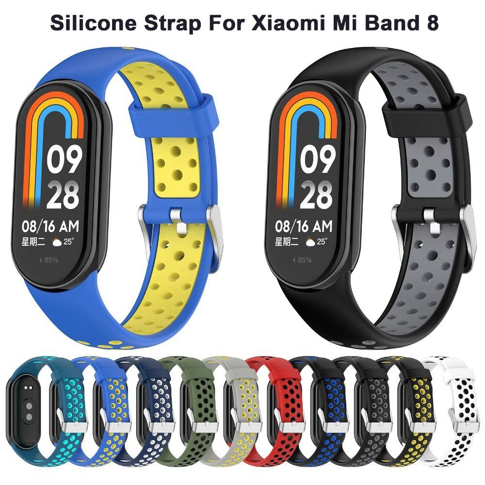 Buckle Two-Color Watchband Silicone Bracelet Strap Replacement