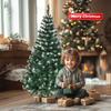 4 FT Artificial Christmas Tree, Xmas Tree With 300 Realistic Branch Tips And Metal Stand, Snow Flocked Christmas Tree Decoration