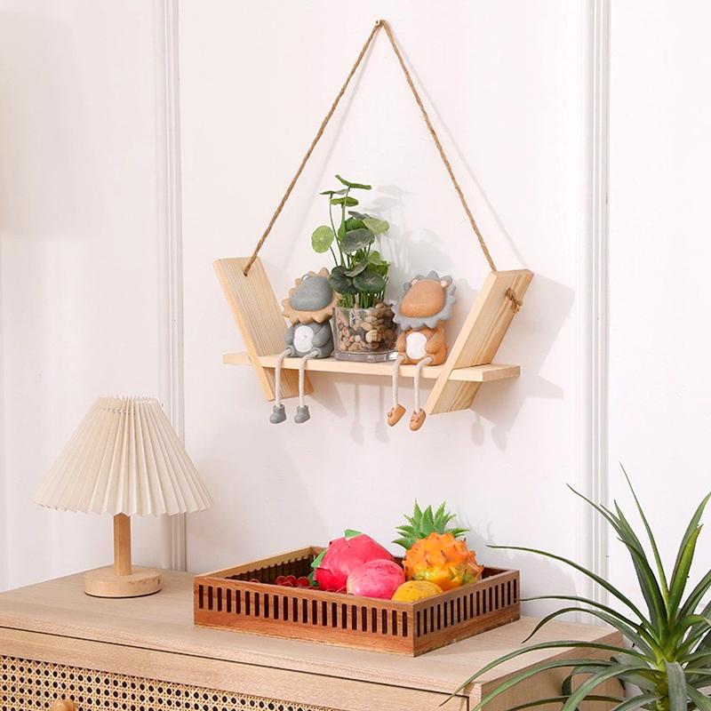 1шт веревка качели настенный декор скандинавский стиль DIY настенный простой дизайн поддон для растений подвесные полки цветочный горшок