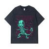275 GSM Washed T-shirts 100% Cotton Pokemon V12 Charmander Print Unisex Heavy Cotton T Shirt