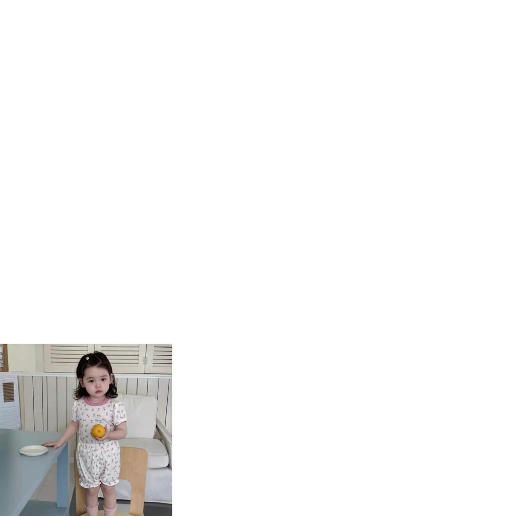 Милый летний пижамный комплект для девочек в корейском стиле, легкий комплект с шортами с цветочным принтом