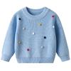 Autumn and Winter Children's Sweater DIYs Handmade Ball Baby Wool Top Girl Bottoming Sweater