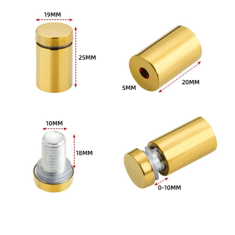 4pcs Stainless steel Stainless steel advertising nails rust-proof Silver/gold/black Acrylic board screws Strong tolerance firm