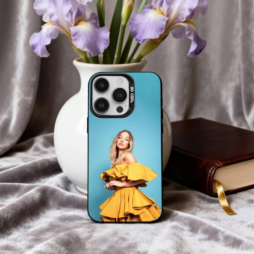 Потрясающий S-Сидни S-Суини Актриса Чехол для телефона Для iPhone17,16,15,14,13,12,11 Plus,Pro Max Черный Конфетный серебристый чехол для телефона