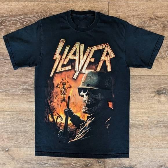 Футболка с графическим принтом Slayer South of Heaven, футболка в стиле хэви-метал рок-группы, винтажная унисекс футболка