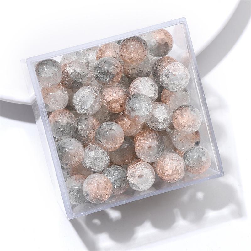 10 мм стеклянные бусины-попки Halo Inside Broken Round Бусины из глазури Ретро-бисер ручной работы Diy Ice Crack Jewelry Бусины-попки для изготовления ювелирных изделий