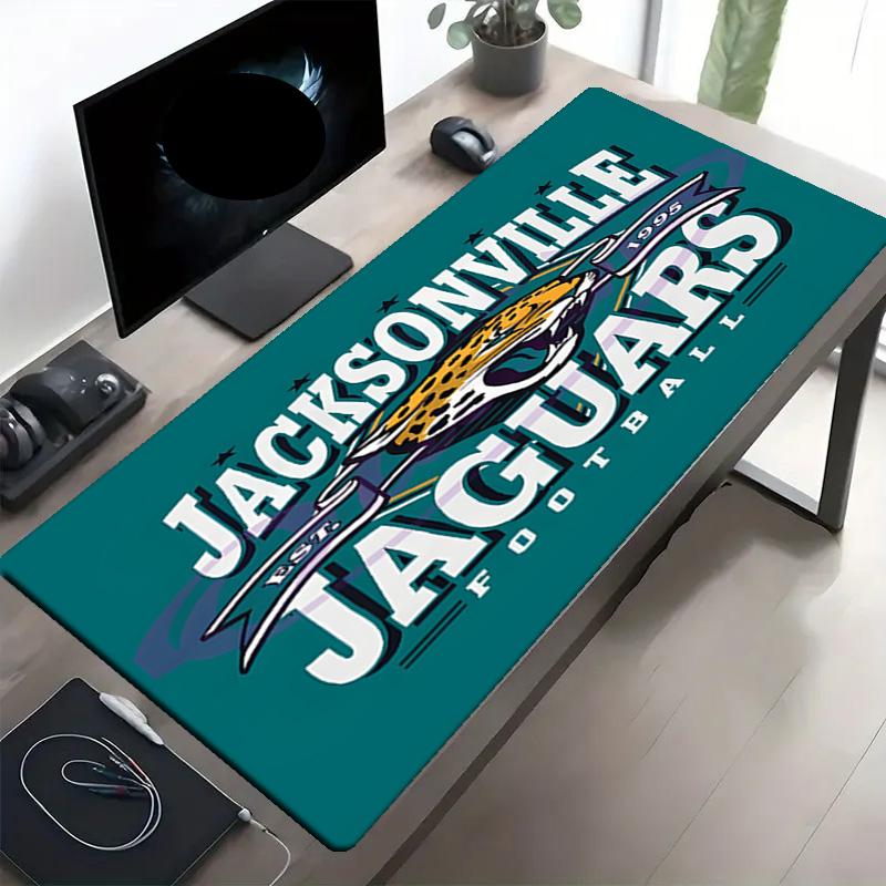 Jacksonville Jaguars Print Mouse Pad, Anti‑Slip Desktop keyboard Mat, for PC Laptop Gaming Working Daily Use, Cool Festival Birthday Gift