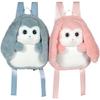 Fluffy Bag - GIPSY TOYS - Sac à dos en peluche - Lapin rose et blanc 30 cm