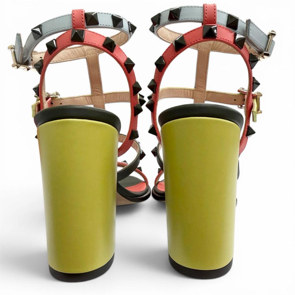 Pristine Valentino Garavani Sandals Rockstud Ankle Sandals 36 KW2S0838 Used