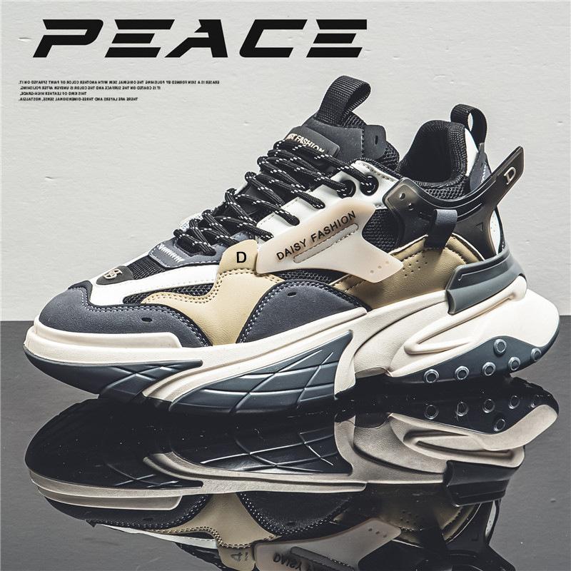 Модные мужские кроссовки 2024 года, дышащие, универсальные, повседневные, спортивные, толстая подошва, увеличивающая прочность, модные кроссовки для пап