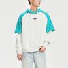 Li Ning Skateboard Series Fake Two-Piece Striped Splicing Pullover Hoodie Men Hoodies Champagne-White Ice-Porcelain-Green AWDR119-3