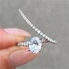 Sterling Chic Designed Oval Cubic Zirconia Обручальные кольца для женщин Новые модные кольца Ювелирные изделия для вечеринок