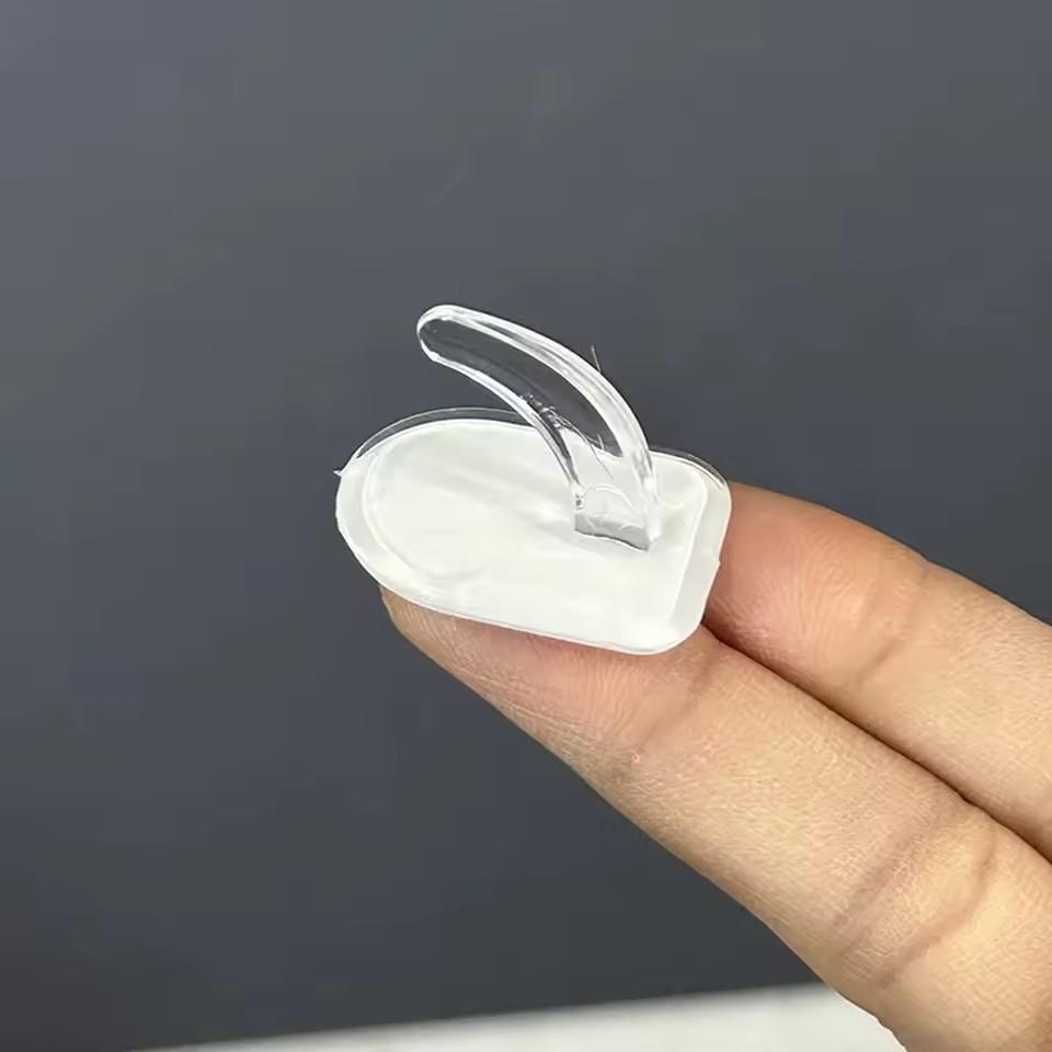 Transparent Strong Adhesive Mini Hook for Kitchen Door Bathroom Mirror Cabinet Jewelry Storage Non-Marking No Punching Required