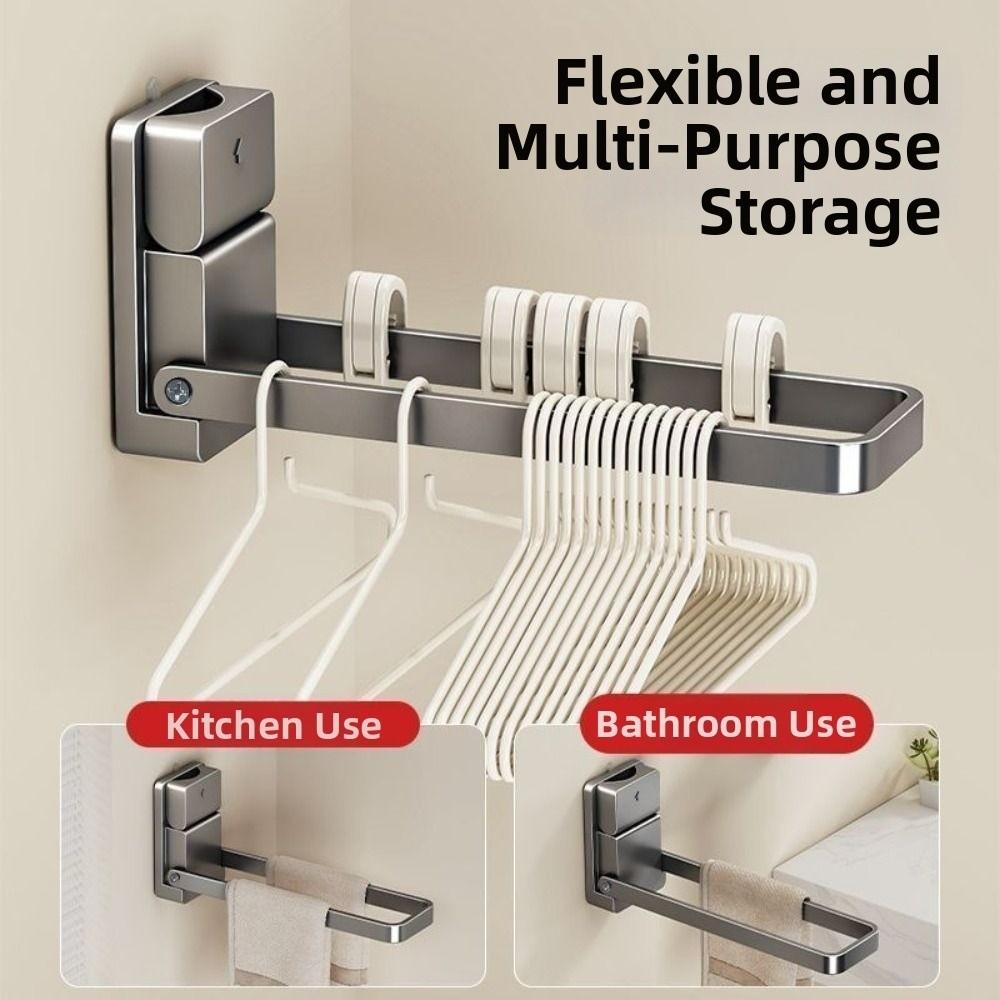 Moisture-Resistant Foldable Towel Rack Detachable Bath Towels Rack Hanger Organizer Rack  Balcony